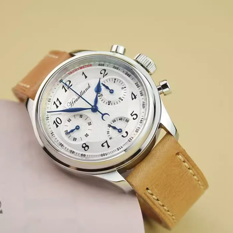 Hruodland Роскошные модные многофункциональные механические мужские часы с ручным