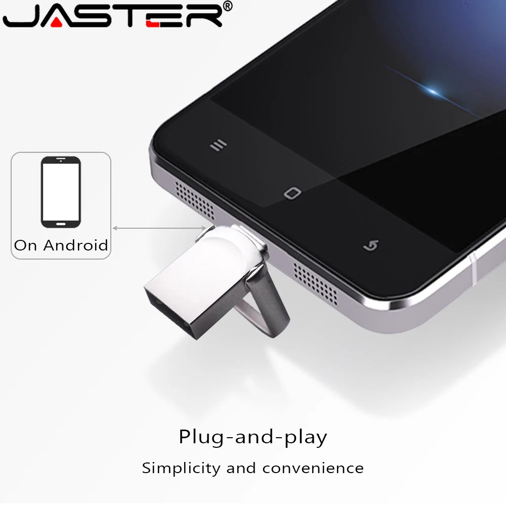 Флэш-накопители JASTER 2.0 Mini Type C 128 ГБ 2 в 1 водонепроницаемая карта памяти 64