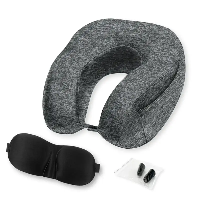 

Cool Touch Memory Foam Neck Pillow Set, Heather Gray, One Size