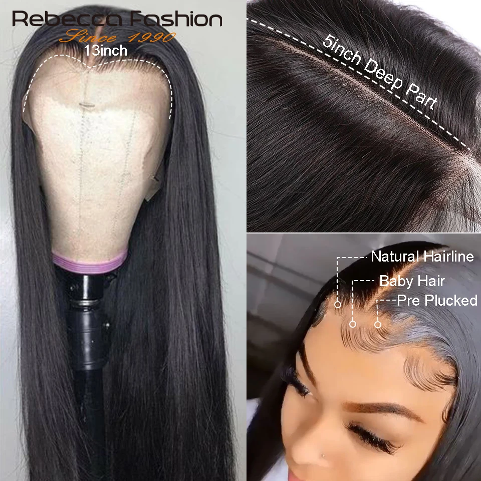 Парик на сетке Rebecca T Part парики из человеческих волос для черных женщин