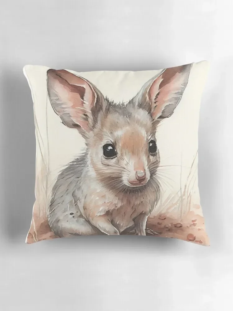 Австралийские terrestrial mammals Greater Bilby - Акварельная краска Декоративная подушка