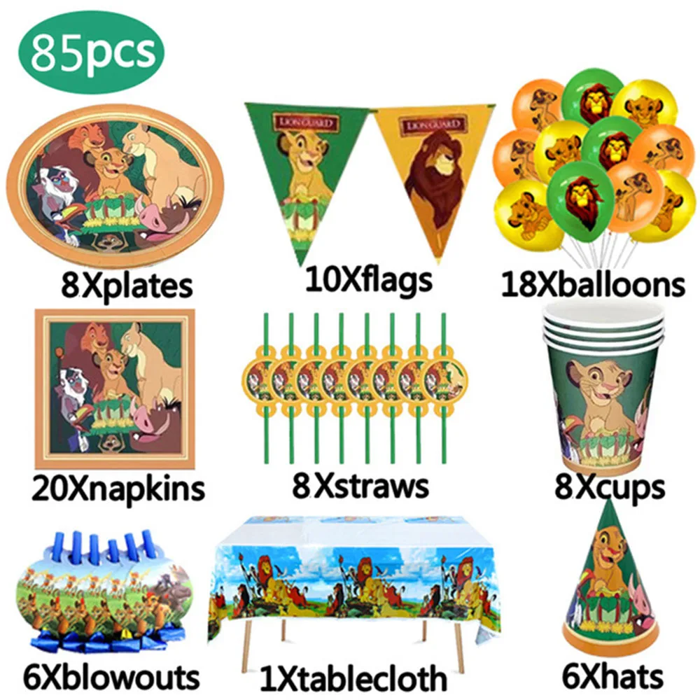 

Набор принадлежностей для дня рождения «Король Лев», одноразовая посуда с рисунком Симбы, бумажные стаканчики, соломинки, украшение для вечеринки в честь будущей мамы