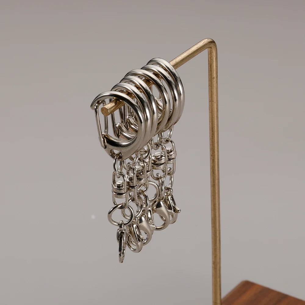 20pcs/lot Lobster Clasp 57mm Chain C-shaped Clasps Connector for DIY Jewelry Making Findings Key Chain Accessories Dropshipping