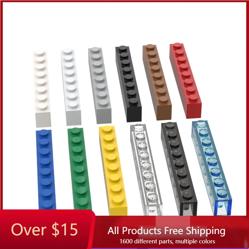 

10PCS Building Blocks 3008 1x8 High-Tech Bricks Assembles Particles DIY Assembly Parts Education Toys For Children Kids Gifts