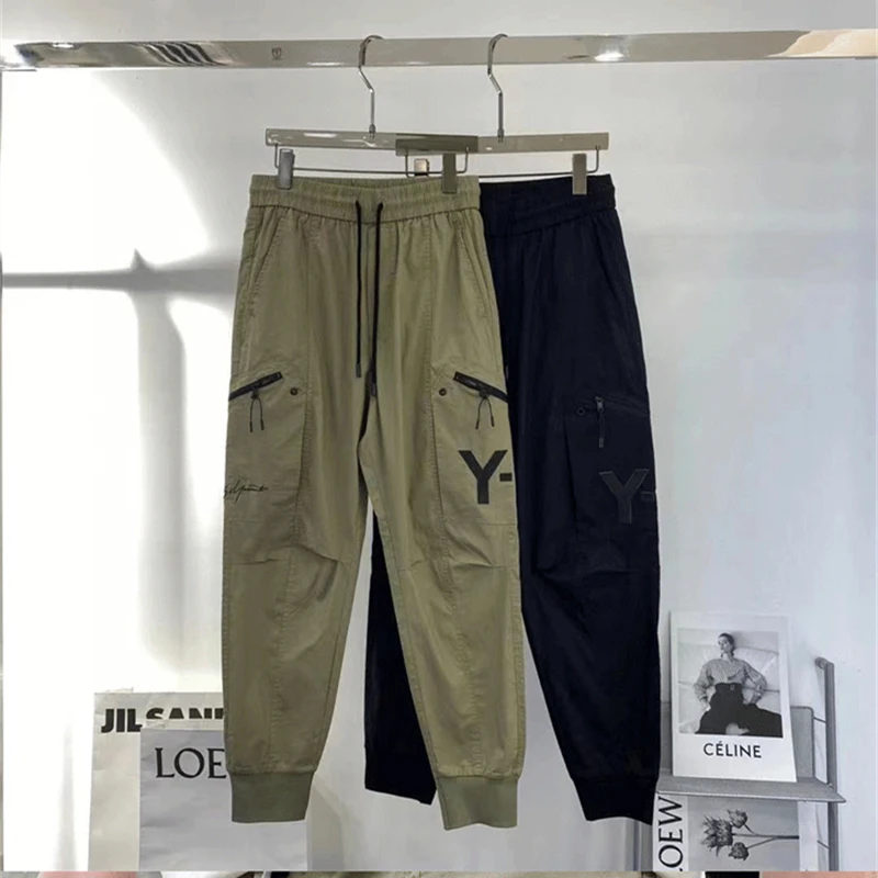 Y3 Yohji Yamamoto 22SS New Pattern Casual Sports Pants Multiple Pockets Printing Autograph Men's Overalls Pants