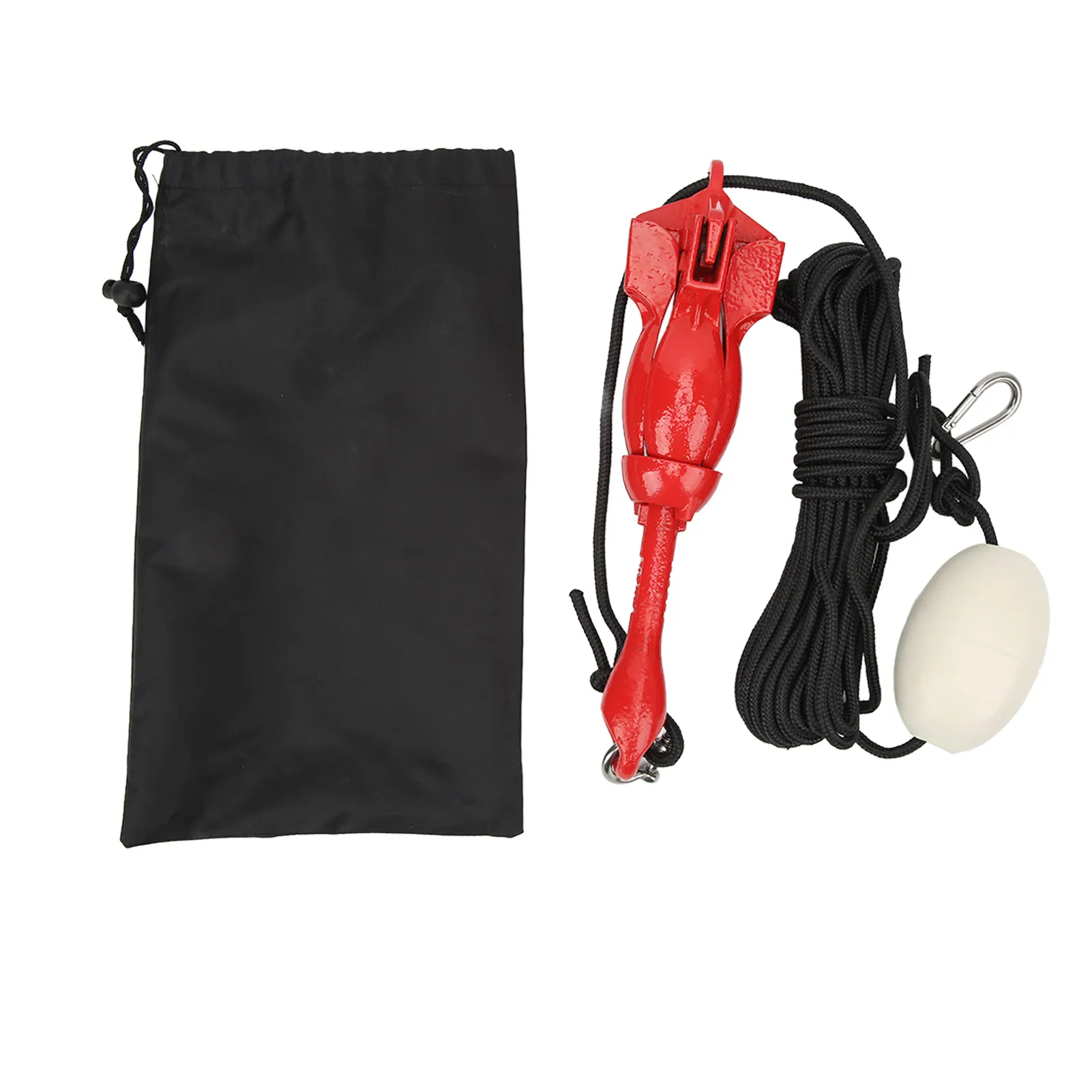 

Small Boat Anchor Carbon Steel High Hardness Heavy Duty 1.5kg Foldable Grapnel Anchor with 39.4ft Tow Rope for Kayak for Marine