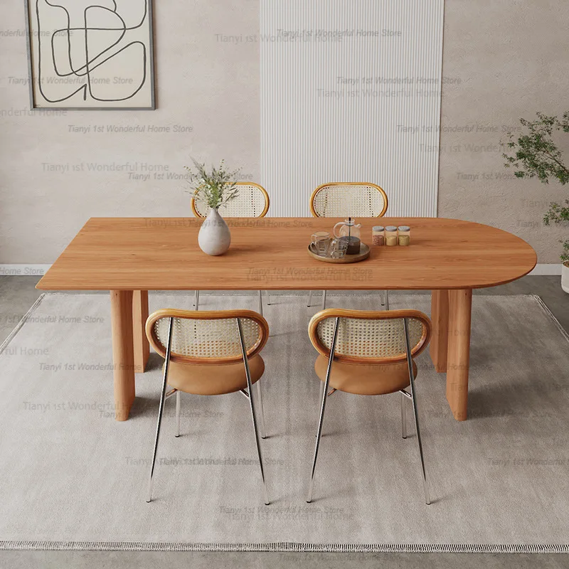 Современный деревянный обеденный стол в скандинавском стиле кофейная кухня