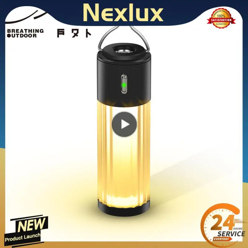 

1/2/3PCS Stepless Dimming Running Flashlamp Ipx6 Waterproof Outdoor Torch Type-c Charging 4 Modes Camping Flashlight