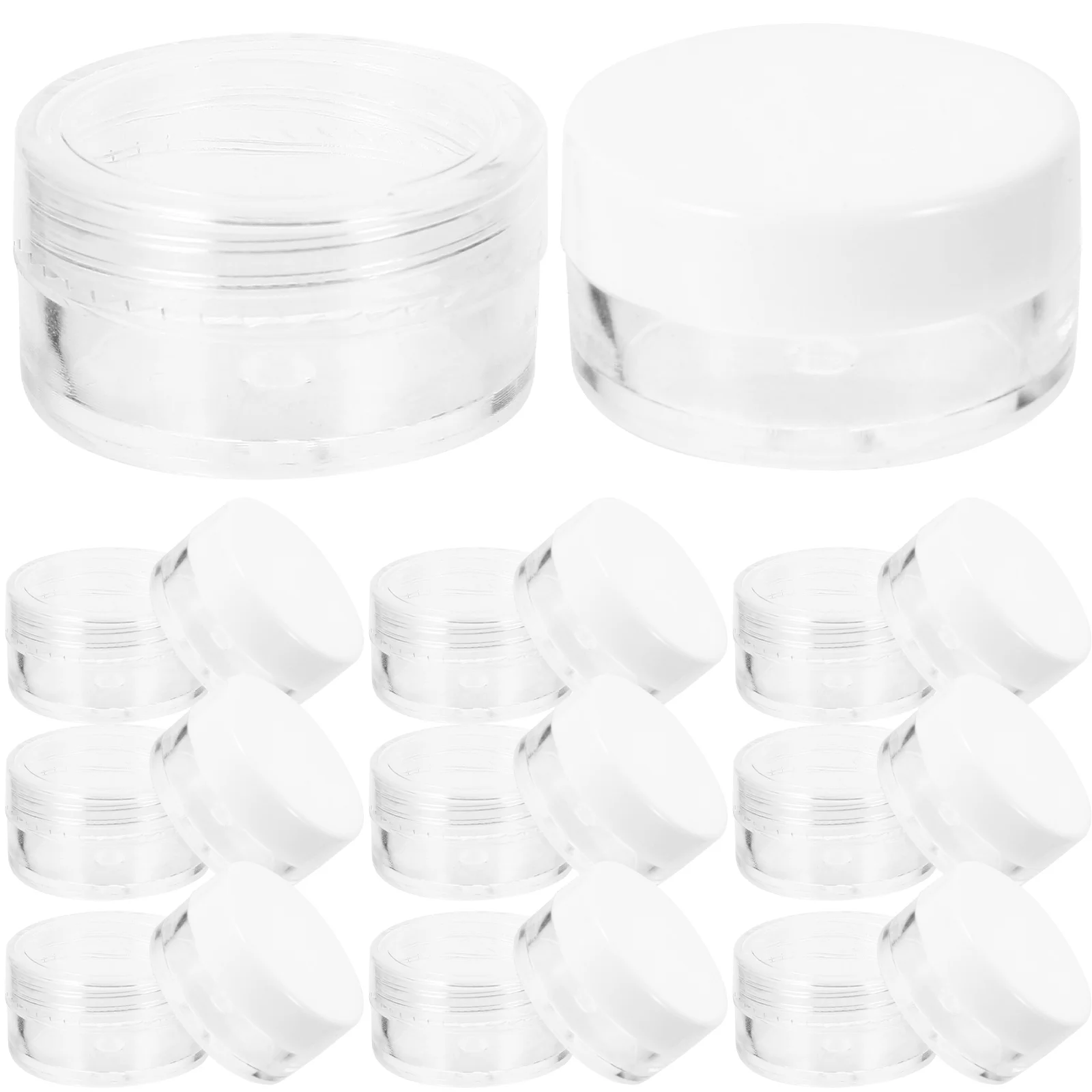 

50 Pcs Bottled Skincare Jars Cosmetics Container Travel Storage Small Plastic Facial Cream Eye Body Butter Face