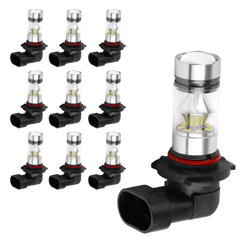 

10Pcs LED Bulb H11 H8 H9 H16 100W 6000K 2323 20LED 100W Super Power Car Fog Light Driving DRL Daytime Running Light