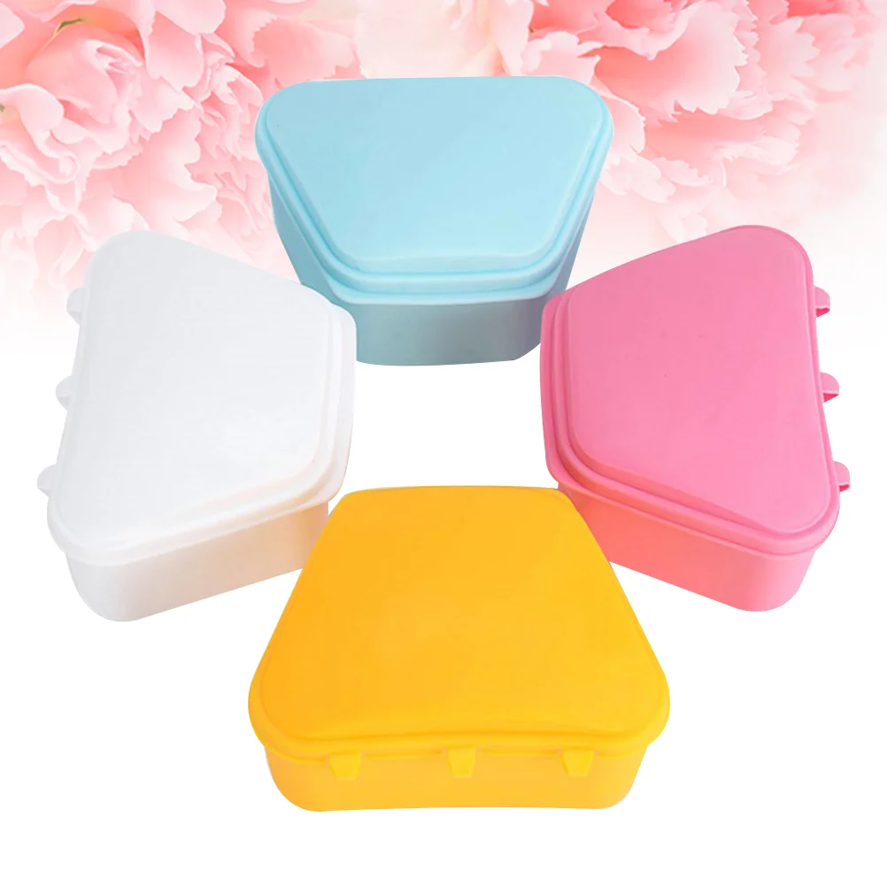 

Denture Container Box False Teeth Storage Holder Containers Adhesive Cleaner Mouth Guard Caseretainer