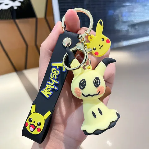 Брелок для ключей в виде покемона из аниме Mimikyu брелок "Пикачу" Raichu с фигурками из ПВХ, брелок для ключей в подарок для детей
