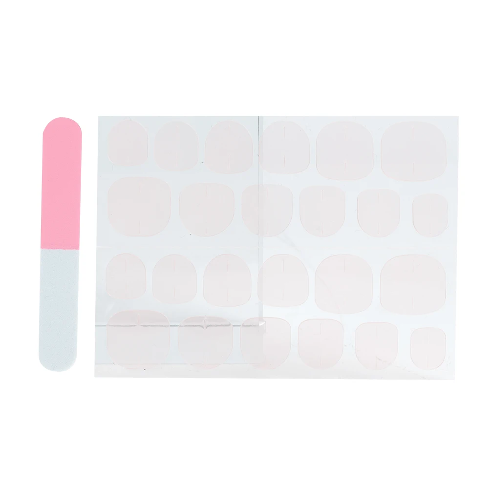 

48Pcs/4Sheets Double Sided Adhesive Tape Nail Stickers for False Nail Tips with Nail File
