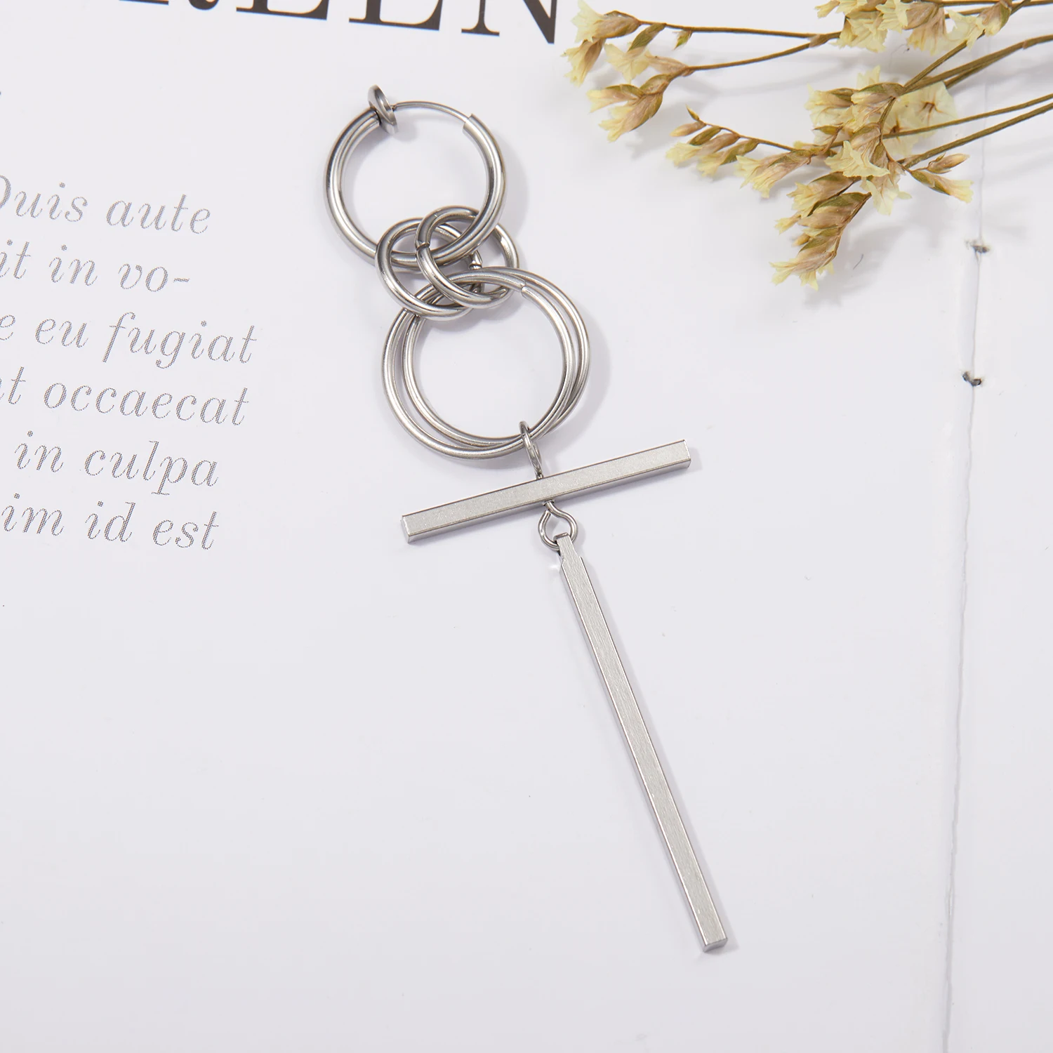 Серьги-подвески из нержавеющей стали с крестом стильные украшения для мужчин и