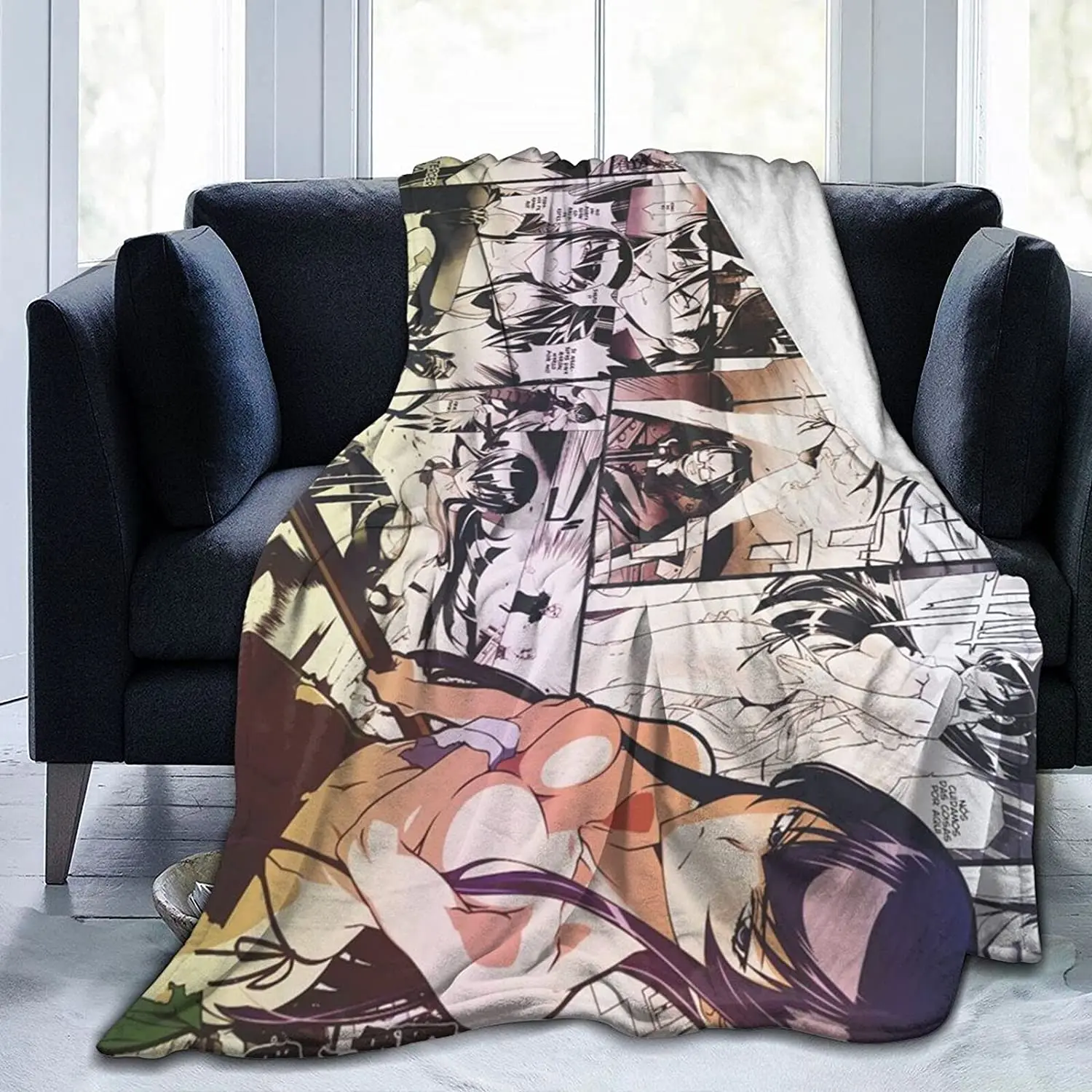 

Saeko Busujima Fluffy Soft and Comfortable Blanket, Anime Warm Embrace of Sympathy