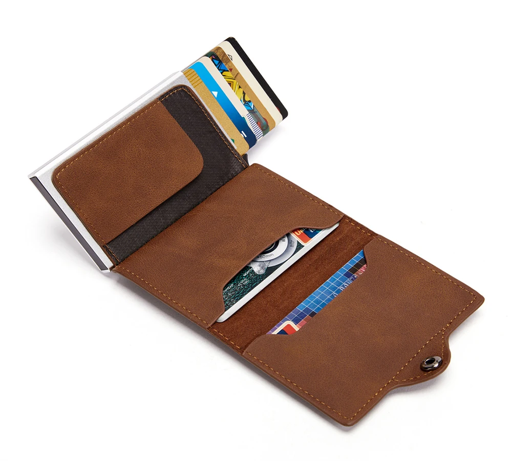 Держатель для карт из натуральной кожи с RFID-защитой Apple Airtag