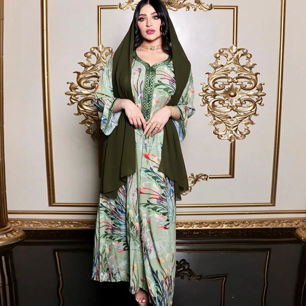 

Рамадан Eid Kaftan Abaya Дубай, Турция исламские арабские платья для женского платья