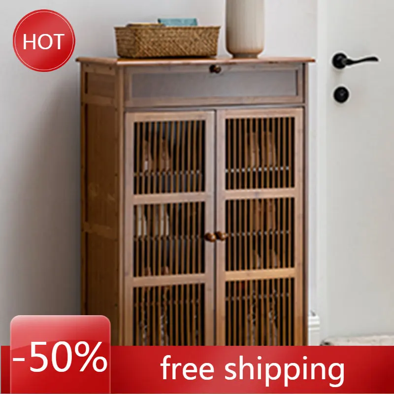 

Modern Multilayer Shoe Rack Entryway Bamboo Portable Save Space Storag Shoe Cabinets Hallway japanese sapateira entrance hall