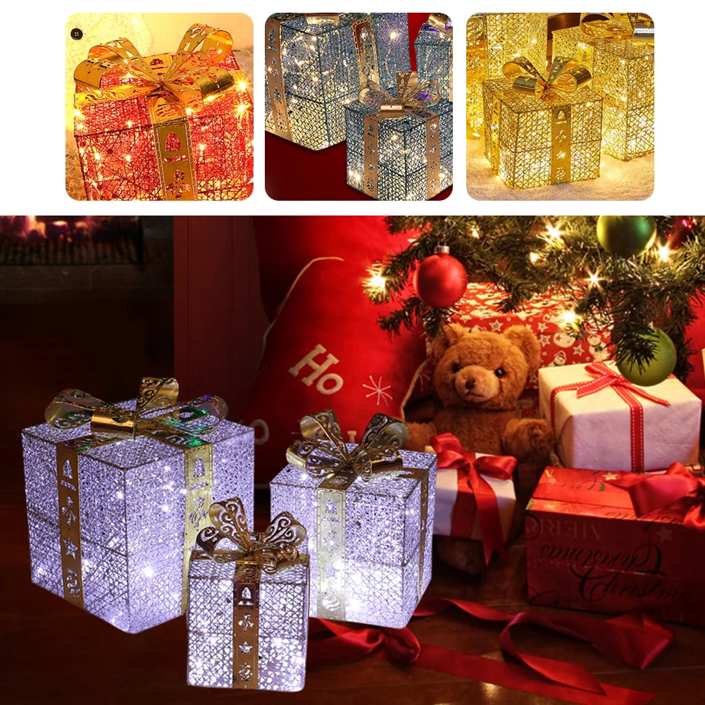 

Рождественские полые подарочные коробки, праздничные принадлежности, Рождественское украшение, Подарочная коробка, сцена, раскладка, праз...