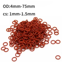 cs 1mm 1 5mm food grade silicone o ring od 4 75mm red sealing ring waterproof insulation high temperature resistance