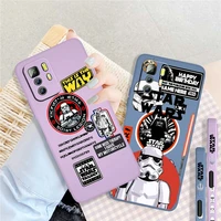 fashion knight star wars for xiaomi redmi note 11 10s 10 9s 9t 9 8t 8 pro plus 7 6 5 4g 5g liquid left rope soft phone case