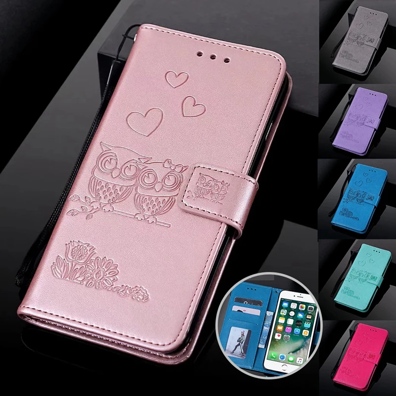 

Флип-чехол для LG G3 G4 G5 G6 G7 V30 держатель для карт, кожаный чехол-бумажник с тиснением в виде совы для LG Stylo 4/Stylo 5/LG K40