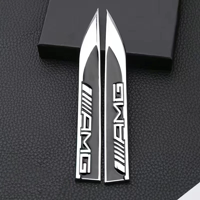 2 шт. металлические наклейки-эмблемы для лезвия крыла автомобиля Mercedes Benz AMG C E S GLE
