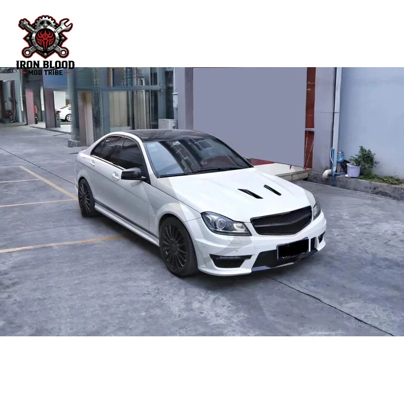 Фото Подходит для капота Mercedes-Benz C-класса W204 Facelift 507 C63 AMG, железный капот двигателя, модели 2008-2014 годов №5