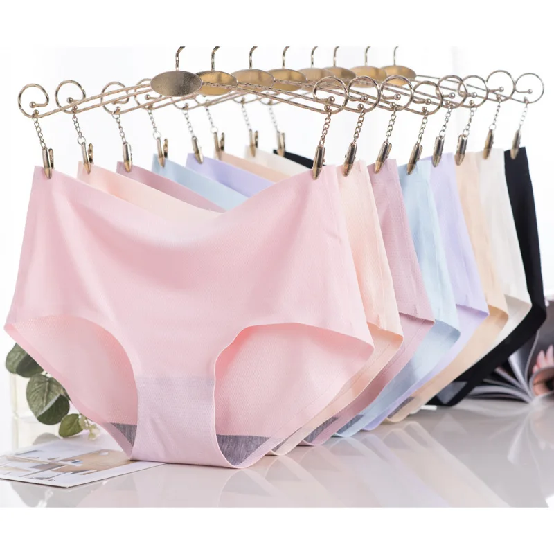 

Traceless Women's Middle Waist Sexy Mesh Comfortable Breathable Underwear Sexy Simple Briefs Underwear Women Lingerie Femme