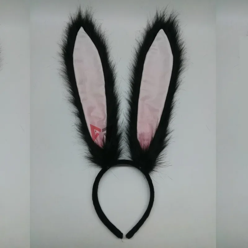 Обруч для волос с ушками кролика украшение в готическом стиле хвост ручная