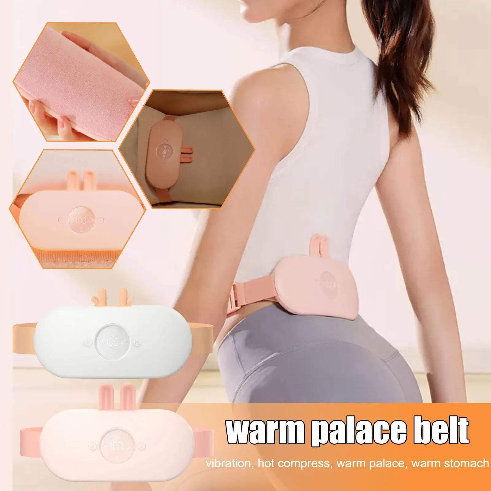 

Обогревающий пояс для снятия боли, теплый пояс для снятия боли в матке, для согревания менструаций, Женский обезболивающий пояс для массажа ...