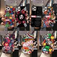 marvel avengers hero logo phone case for iphone 13 12 11 pro mini xs max 8 7 plus x se 2020 xr cover