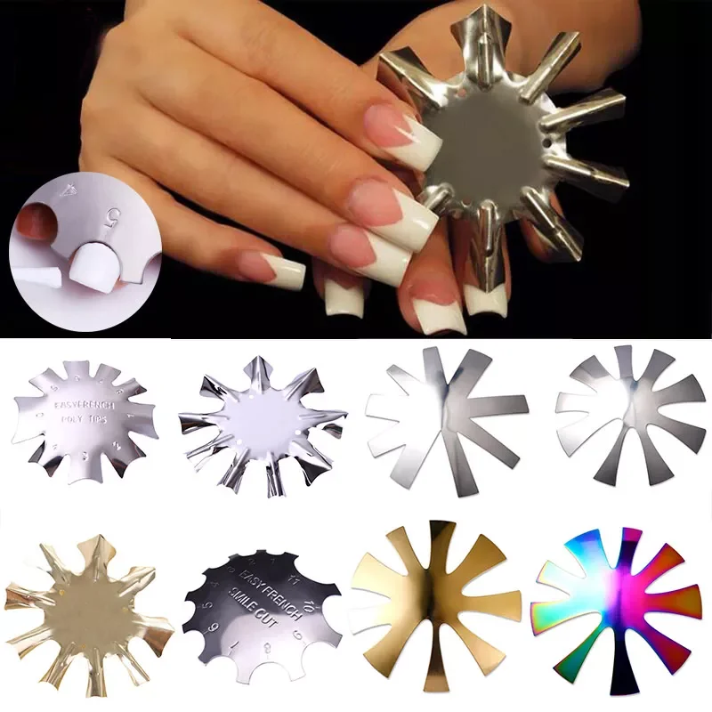 

French Tip Cutter Nail Tool Easy Smile V Line Shape Tips Manicure Edge Trimmer Acrylic French Nail Tips
