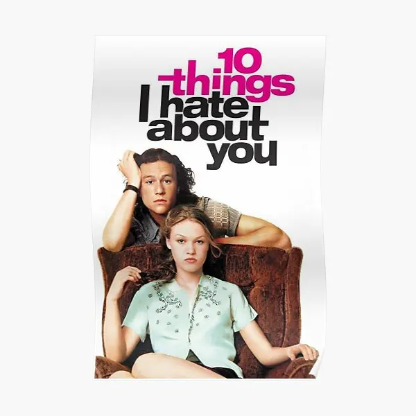 

Плакат с надписью «I Hate About You», винтажный постер для рисования, украшение для комнаты, современный декор с принтом, смешная картина для дома, ...