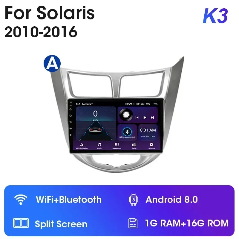 

Автомагнитола JMCQ 2DIN, мультимедийный видеоплеер для Hyundai Solaris 1 Accent 2010-2016, навигация GPS Carplay 4G Android 12, стерео