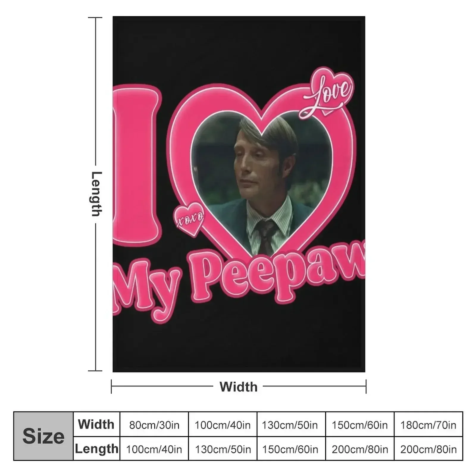 I love my peepaw mads mikkelsen Плед Одеяло Очень большое Теплое для зимы Теплые зимние Большие