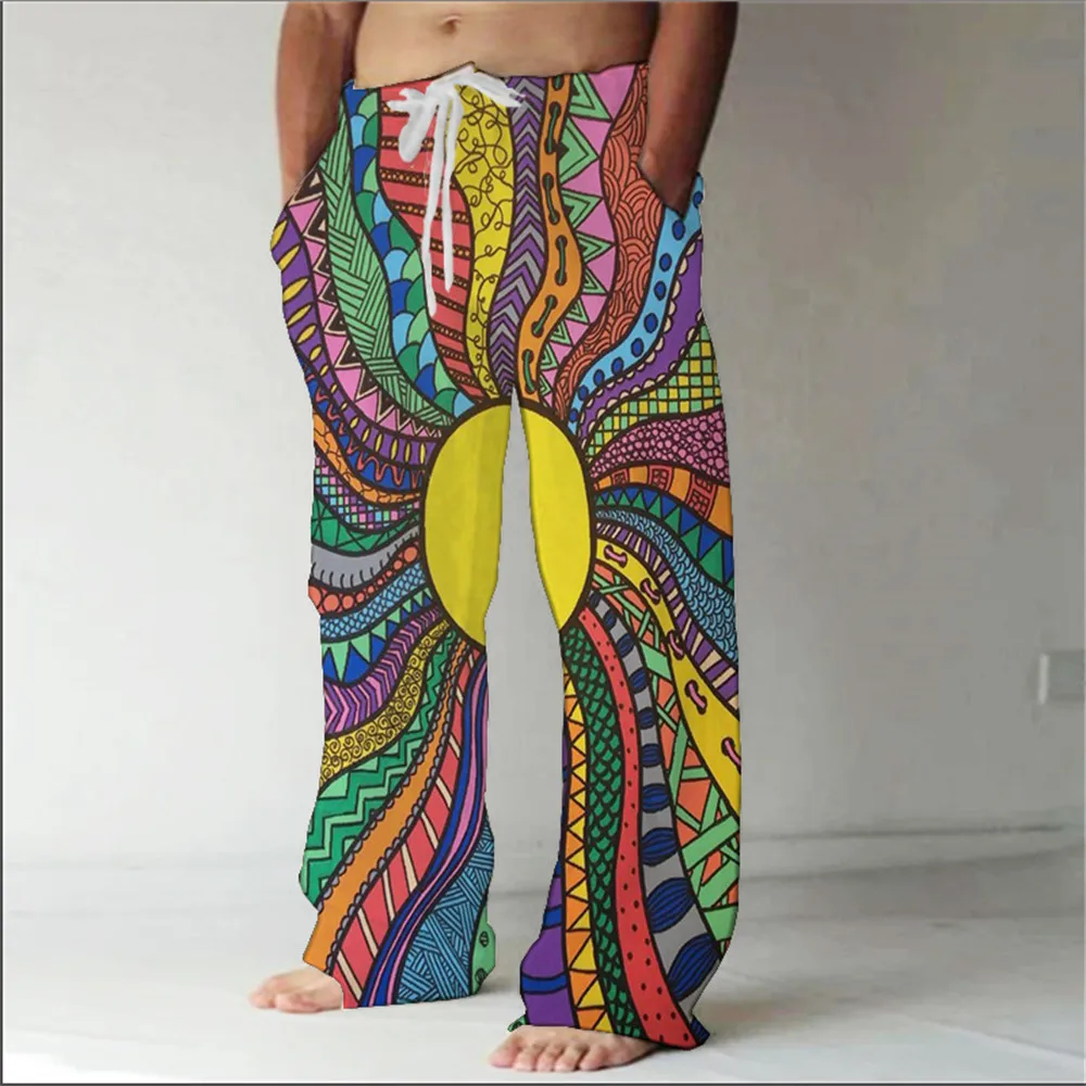 

Casual Graffiti 3d Digital Printing Men's Pants 2022 Spring Autumn New Fashion Cool Loose Hip Hop Drawstring Straight S-5XL Pant