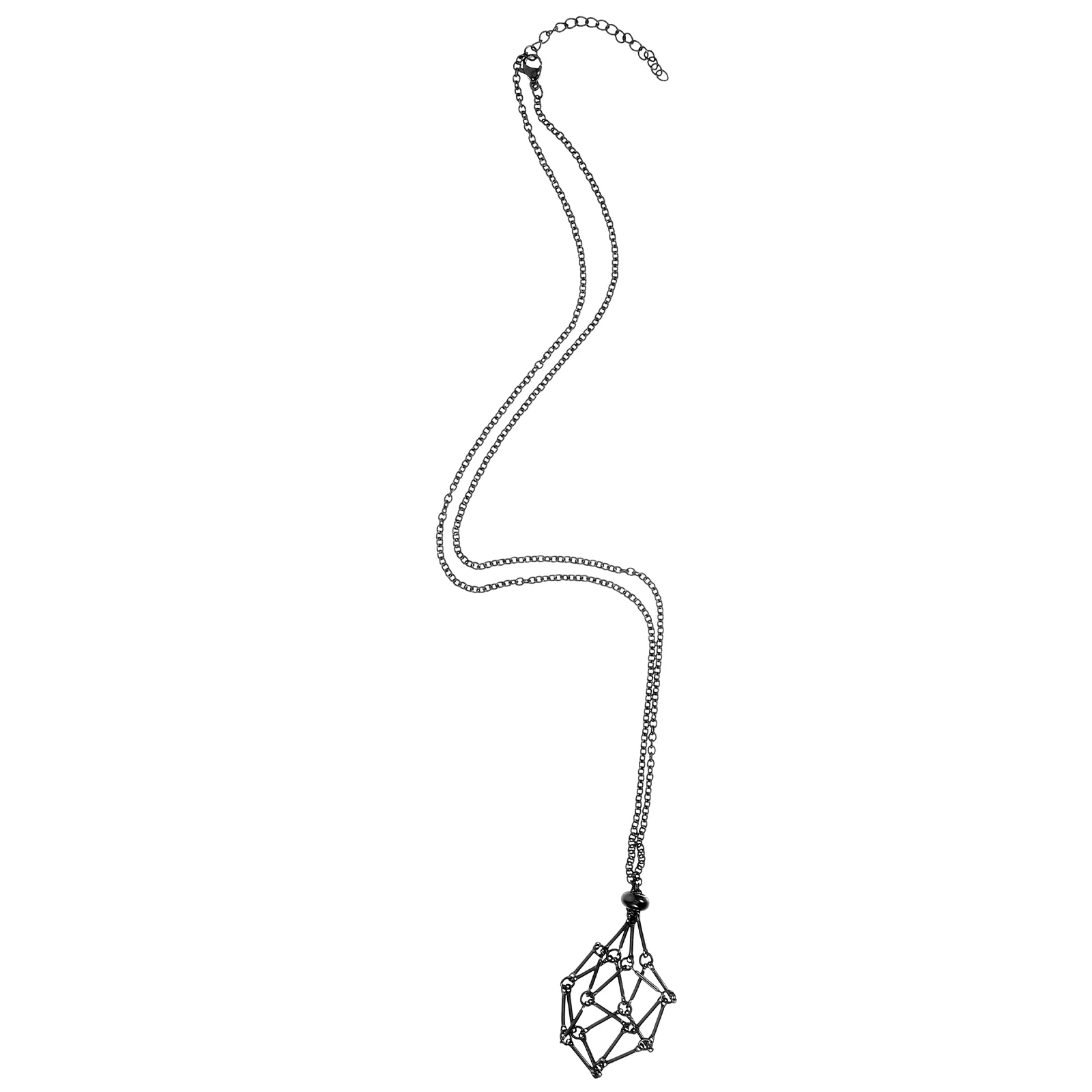 

Necklace Cord Empty Stone Holder Pendant Crystal Hanging Ornament Cage Kickstand