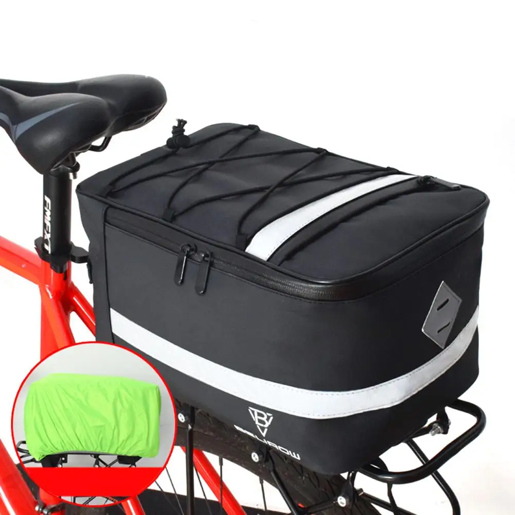 Купи 8l/15l Bicycle Carrier Bag Rear Rack Bike Trunk Bag Luggage Box Back Seat Travel Waterproof Pouch за 1,218 рублей в магазине AliExpress