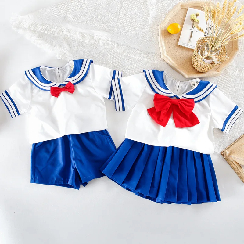 От 3 до 8 лет для мальчиков и девочек сейлор мун костюмы косплея костюм моряка