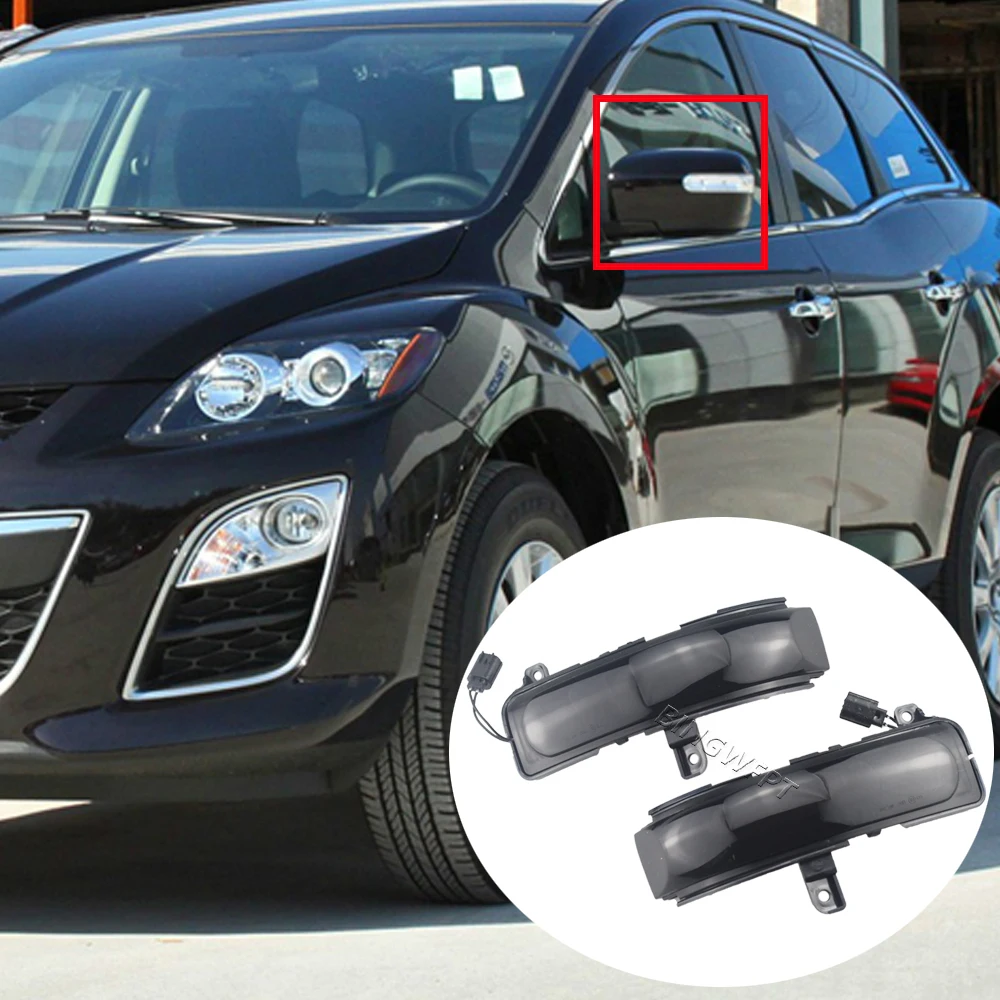 

Динамичессветодиодный Светодиодная лампа для автомобиля, лампа для заднего хода для Mazda указатель поворота бокового зеркала CX7 2008-2014 для Mazda...