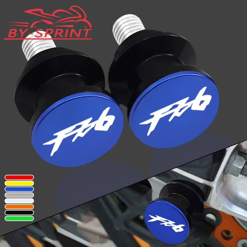 

For YAMAHA FZ1 FZ6 FZ6N FZ6S FZ8 fz1 fz6 fz8 Motorcycle 6M CNC Swingarm Spools Slider Swing Arm Stand Screws Logo