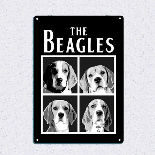

Забавные металлические жестяные знаки для любителей собак Beagles