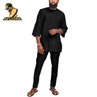 african men set casual shirt and pant two piece suit dashiki half sleeve ankara tracksuit bazin riche af2116072