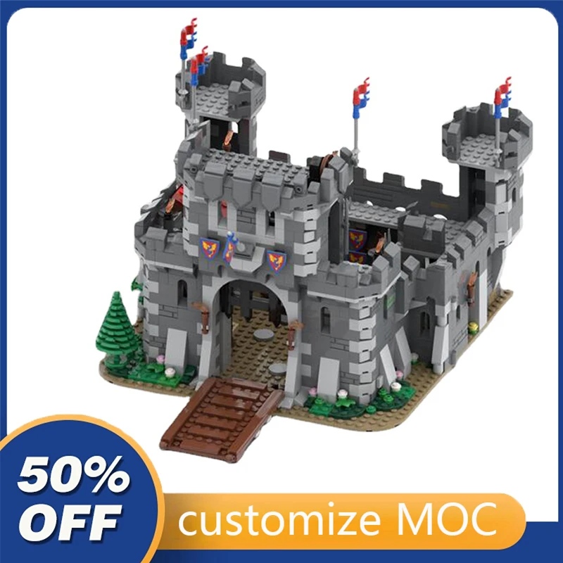 

1527PCS Black Monarch's Castle medieval Castle Black Falcons Model Building Blocks Bricks Children birthday toys Christmas gifts