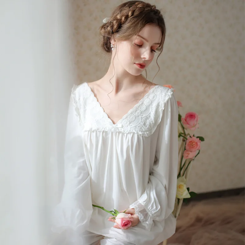 Roseheart Blue Sexy Women Sleep Nightwear Suits V Neck Night Lace Bow Cotton Pajama Sets Sleepwear 2 Pieces Shorts Homewear