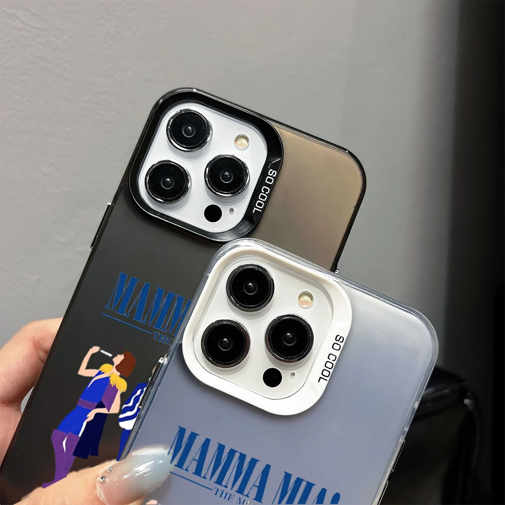 Film M-Mamma Mia Phone Case For Samsung Galaxy S24 S23 S22 Plus Ultra FE A71 A55 A54 A53 Laser Cover IMD Color