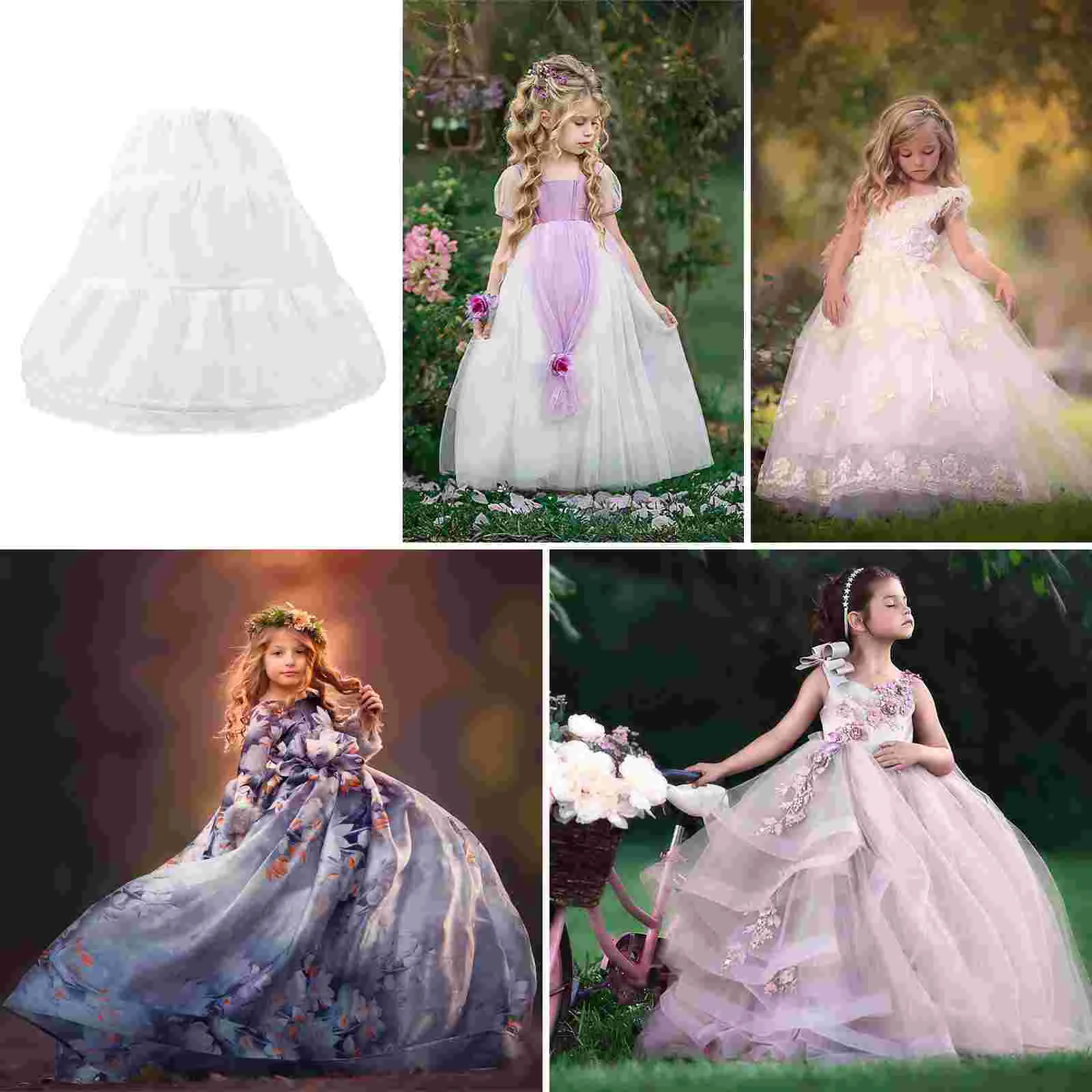 

Kid Costume Underskirt Dress Hoops Petticoat Kids Bubble Crinoline Child's Girls