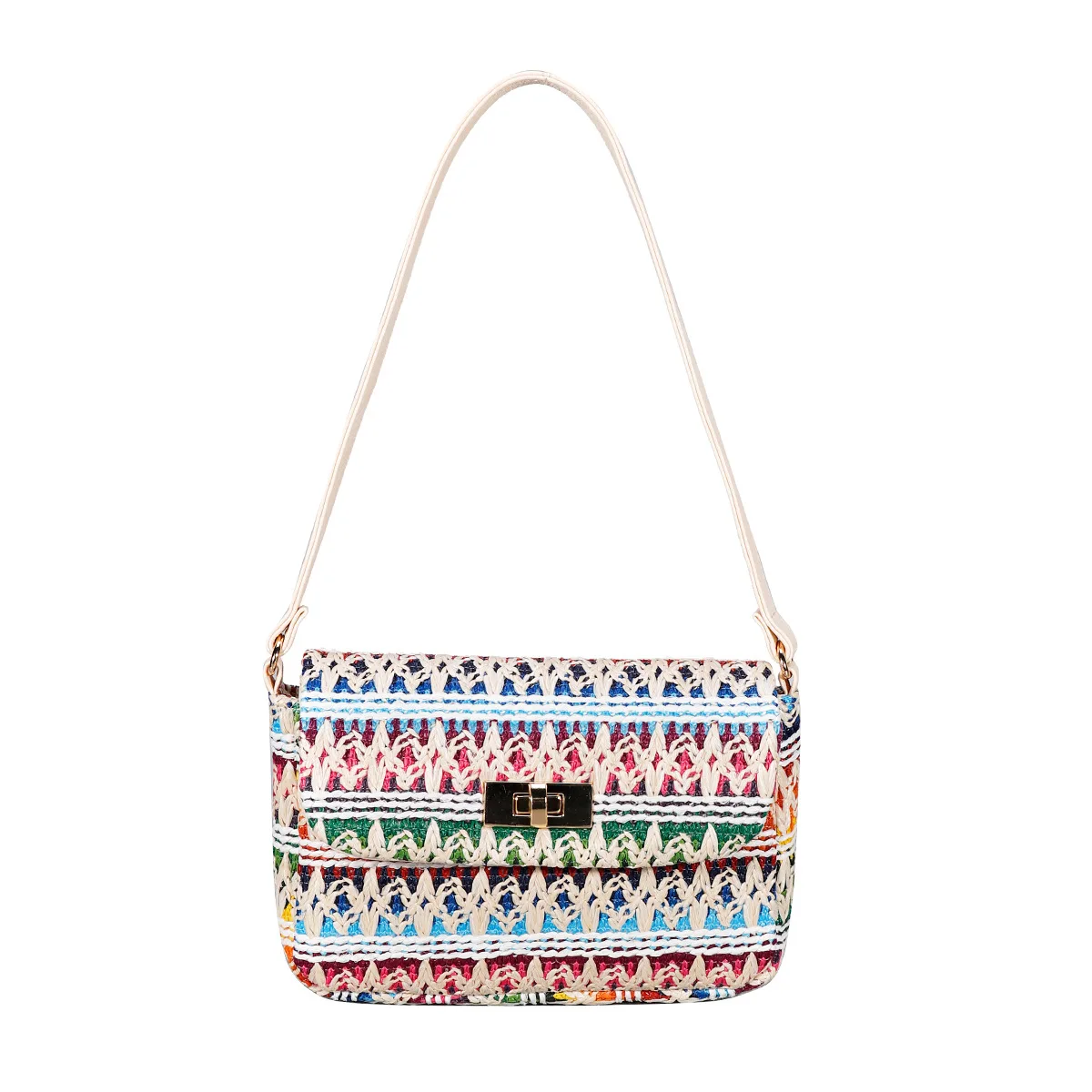 Women Designer Bag One Shoulder Crossbody Bags Fashion Straw Woven Summer Bohemia Beach Bag Small Mobile Phone Coin Purse