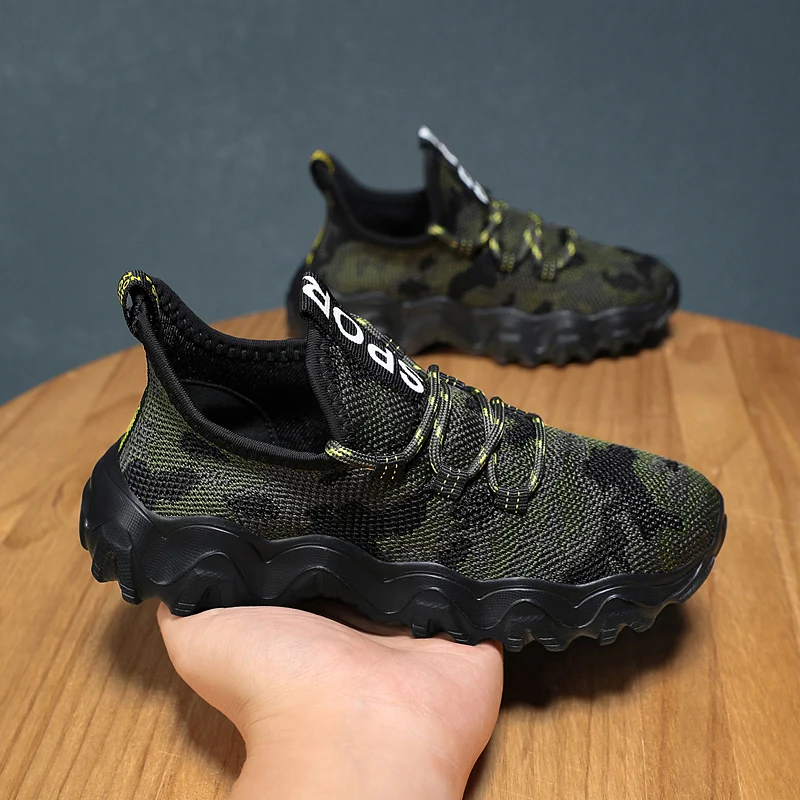 Children's Camouflage Sneakers Fashion Boy Girl Sports Shoes Baby Kids Breathable Running Shoes Toddler Soft Comfortable